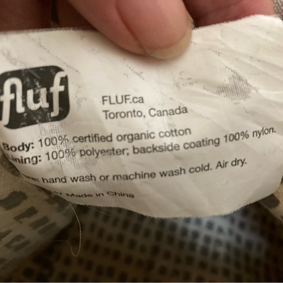 Two Fluf brand 100% organic cotton storage bags. One for $20 or Two for $30 - Picture 4 of 5